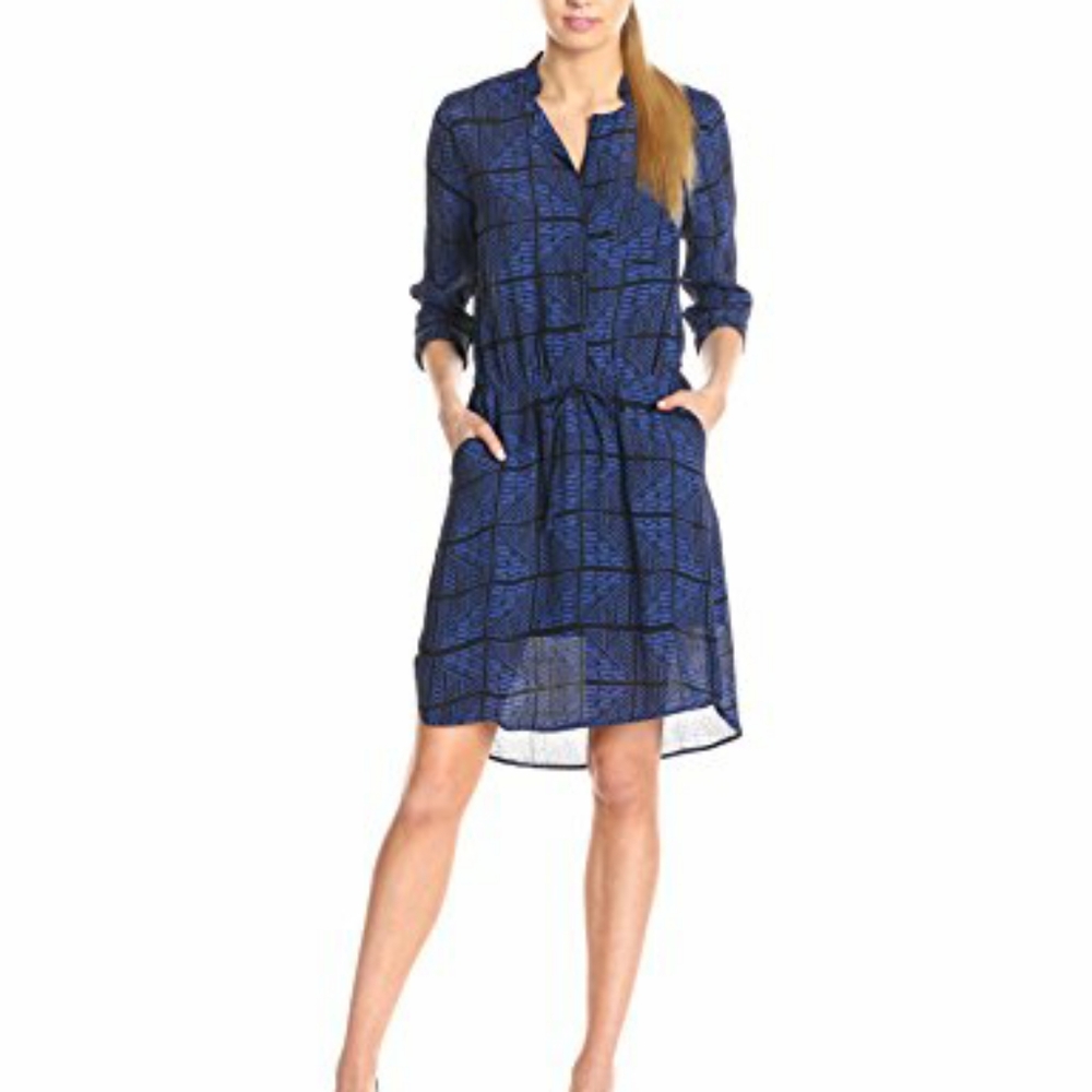 Lucky Brand Long Sleeve Tie-Waist Pocket Dress | L - Picture 1 of 6